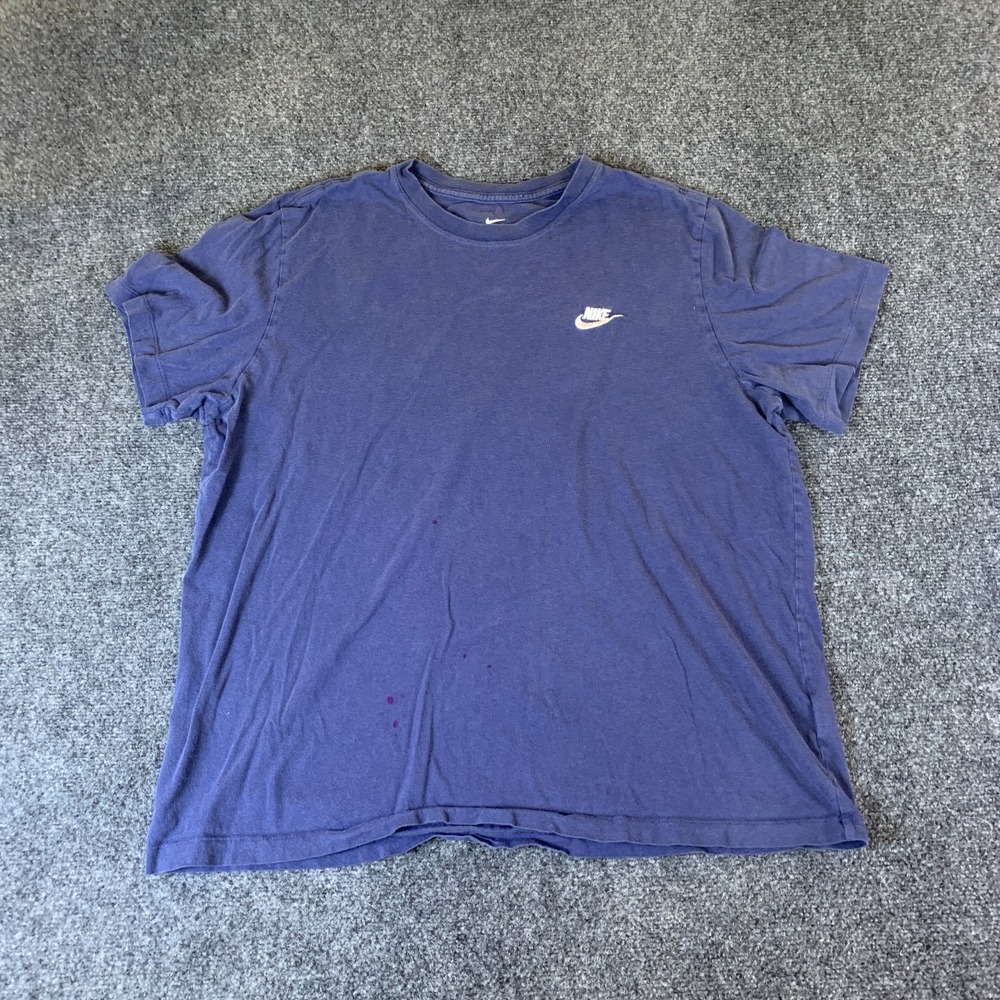 Nike Sportswear Club T-Shirt Mens XL Blue Good AR4997-410 Embroidered Logo